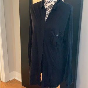 James Perse Black Cotton Shirt